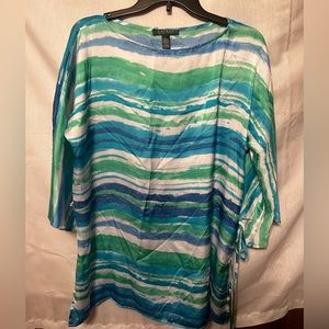 Silk Ralph Lauren Blouse with tie belt.